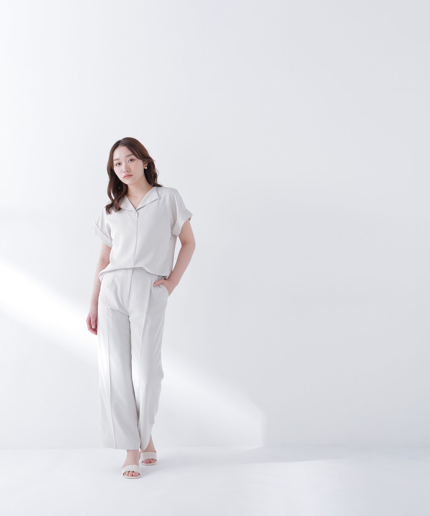  「クリアツイル SETUP タックワイドパンツ」|その他|
