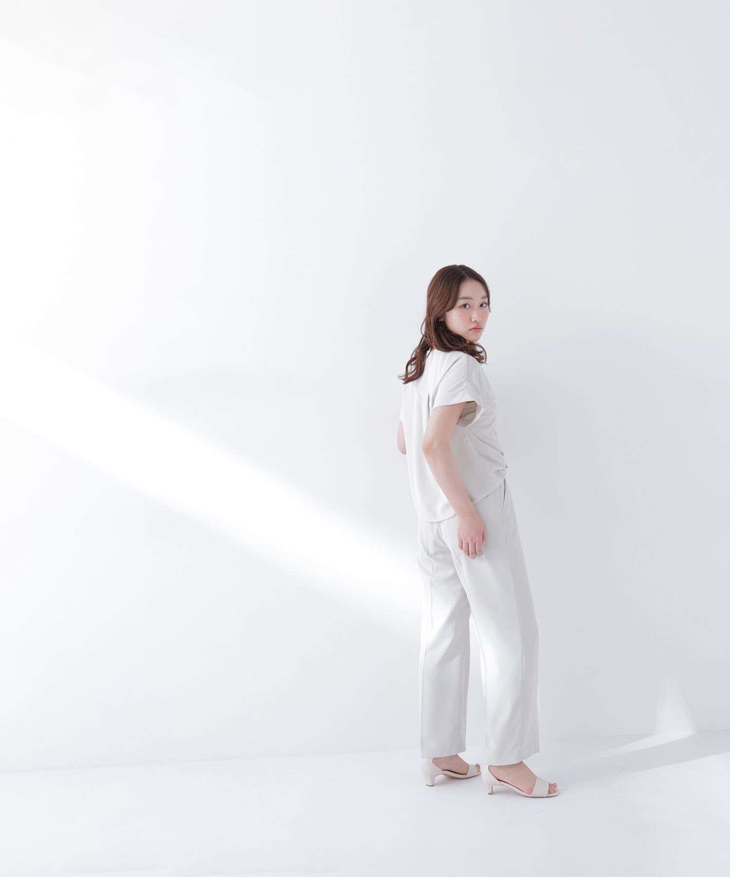  「クリアツイル SETUP タックワイドパンツ」|その他|