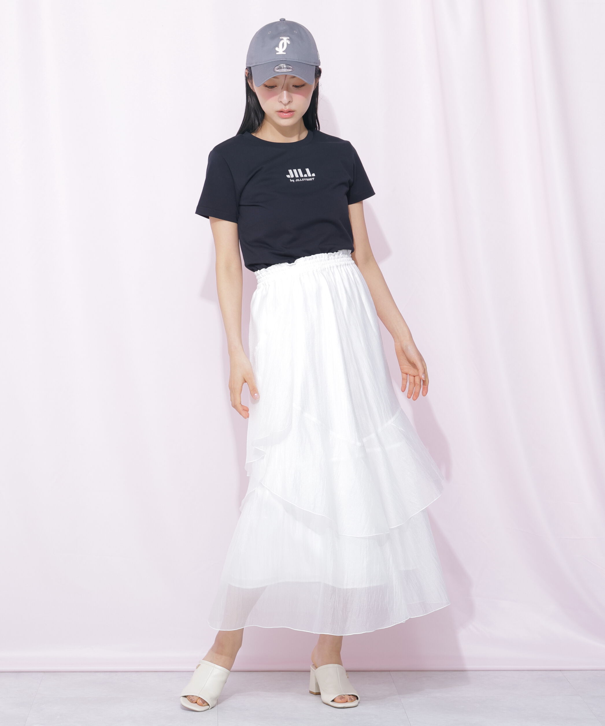  「縦ラッフルシアースカート」|スカート|