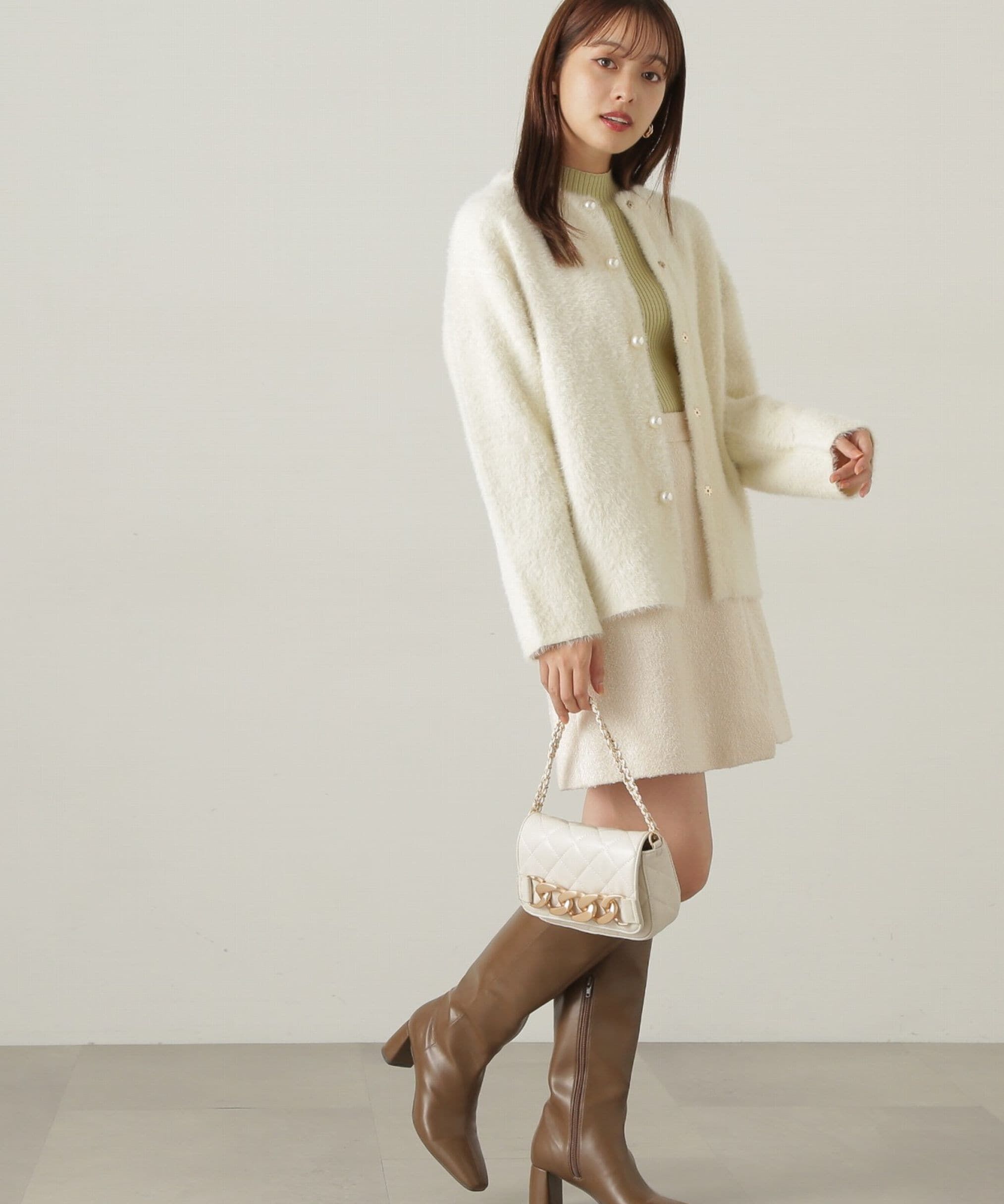 PROPORTION BODY DRESSING「フラップミニスカート　WEB限定カラー：エクリュツィード」|スカート|