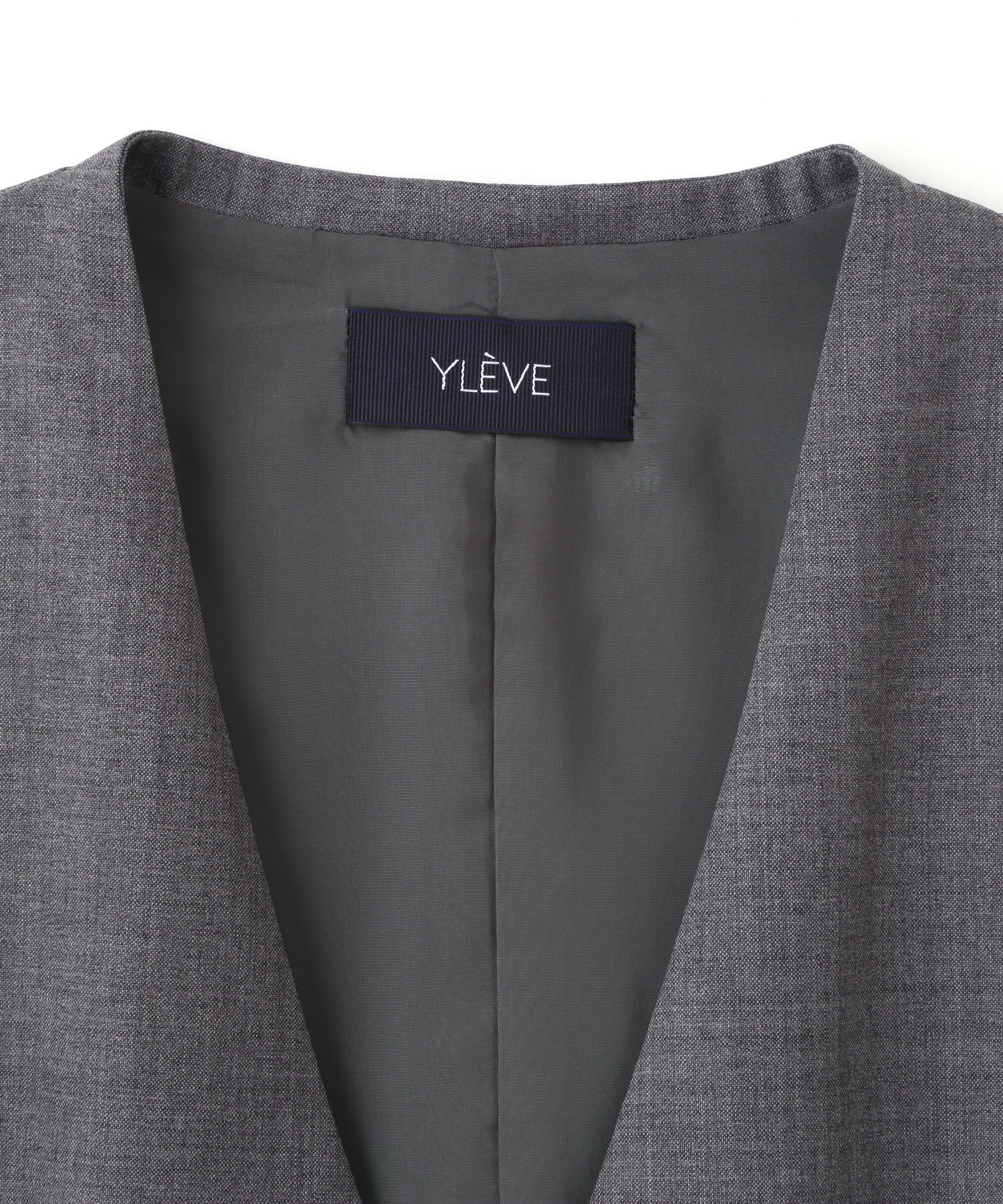 YLEVE 「YLEVE / SUPER120'S CHAMBRAY WOOL VEST」|ブルゾン・スタジャン|