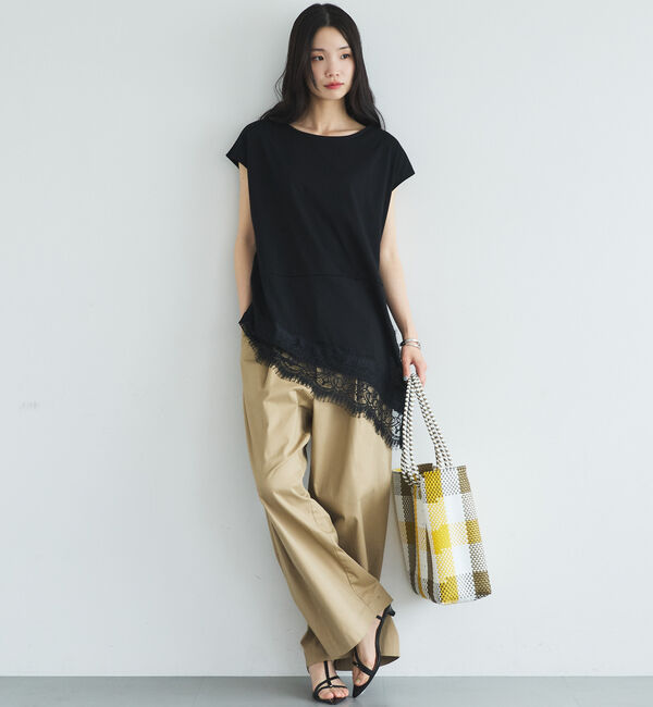 Doux archives「【イージーケア／接触冷感】イレヘムレースフレンチＴＯＰＳ」|タンクトップ|