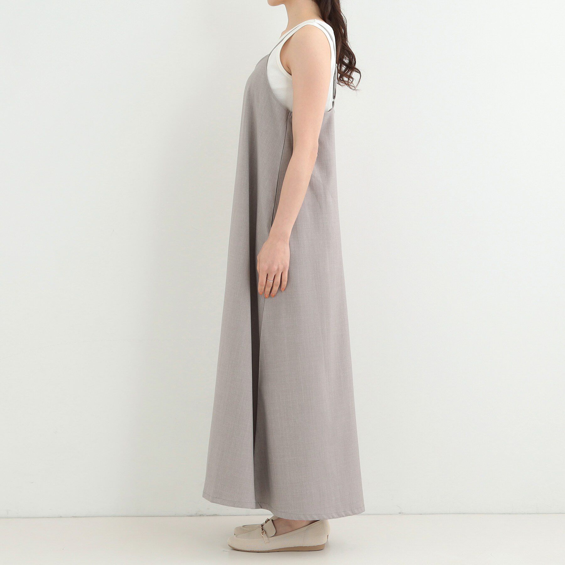 SHOO･LA･RUE「【2点セット/S-LL】おとなの抜け感 ショート丈シャツ＋キャミワンピース」|スーツ|