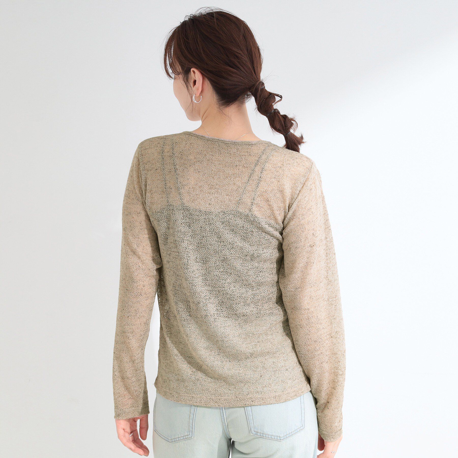 SHOO･LA･RUE「メランジ調ニットソーシアーカーディガン」|カーディガン|