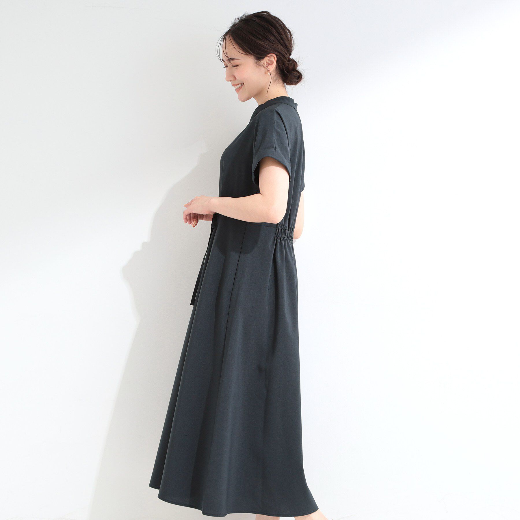 SHOO･LA･RUE「【洗濯機可／洗濯後しわになりにくい】ウエストタックフレンチワンピース」|ワンピース|