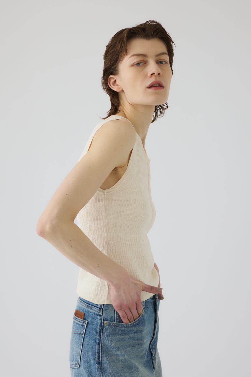 RIM.ARK 「Round neck hook tank」|タンクトップ|