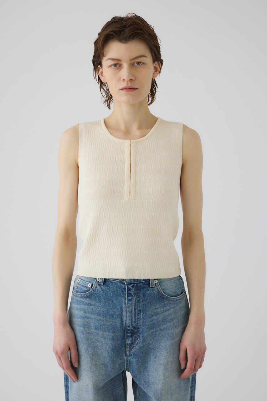 RIM.ARK 「Round neck hook tank」|タンクトップ|