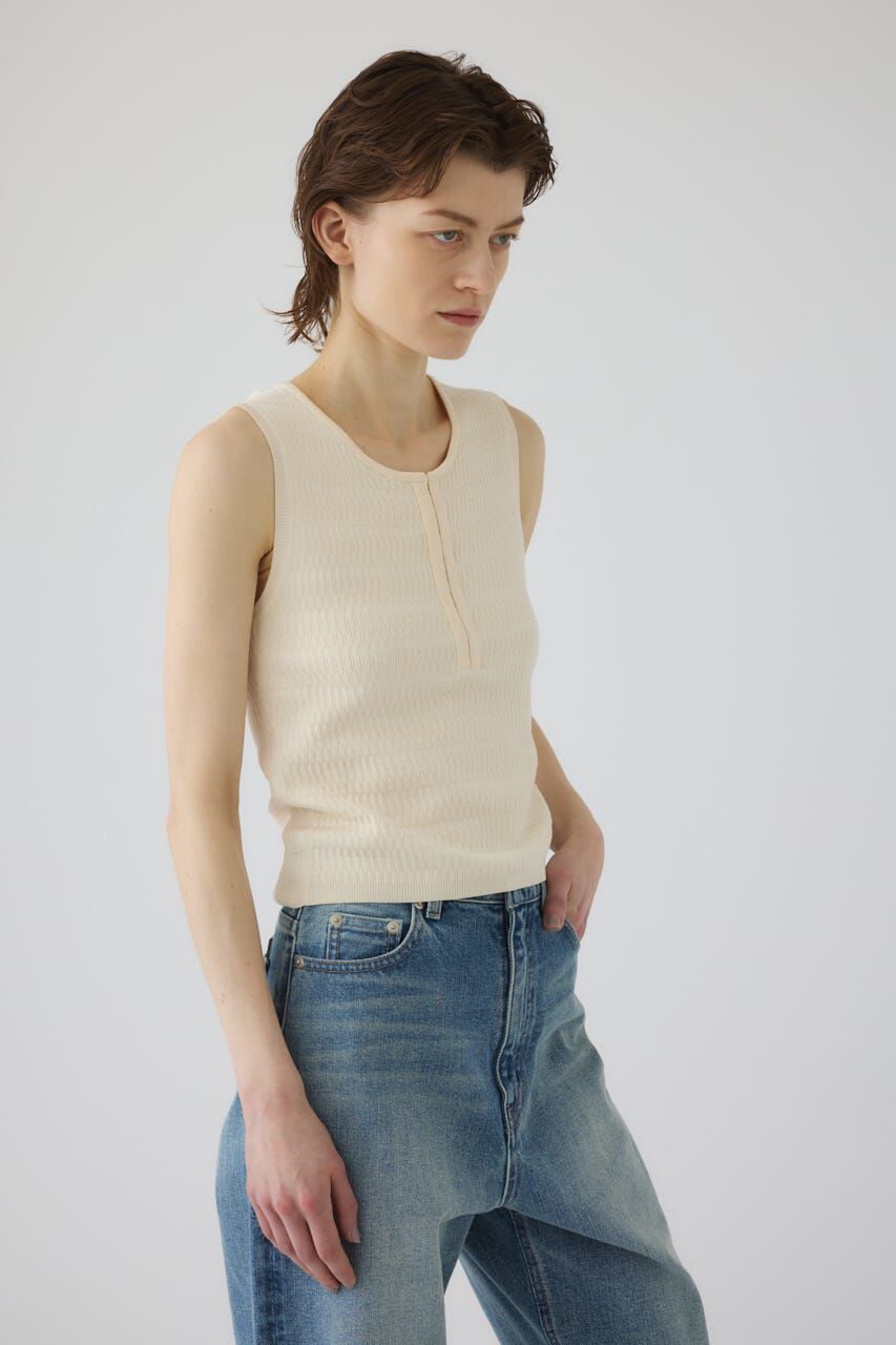 RIM.ARK 「Round neck hook tank」|タンクトップ|