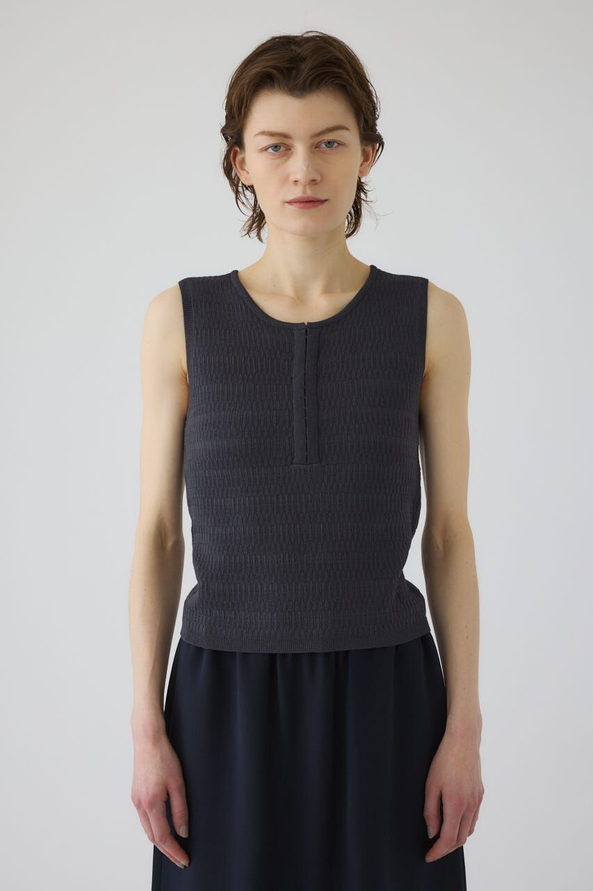 RIM.ARK 「Round neck hook tank」|タンクトップ|