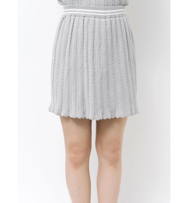 CALNAMUR「MINI CABLE LINE KNIT SK/ミニケーブルライクニットミニスカート」|スカート|
