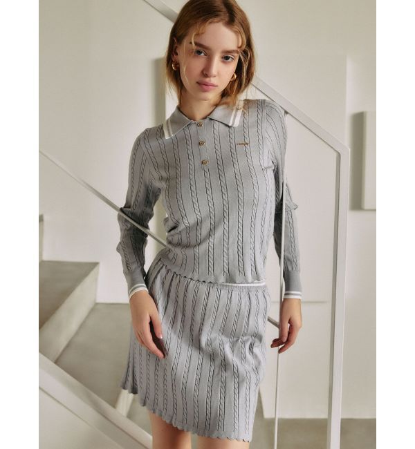 CALNAMUR「MINI CABLE LINE KNIT SK/ミニケーブルライクニットミニスカート」|スカート|