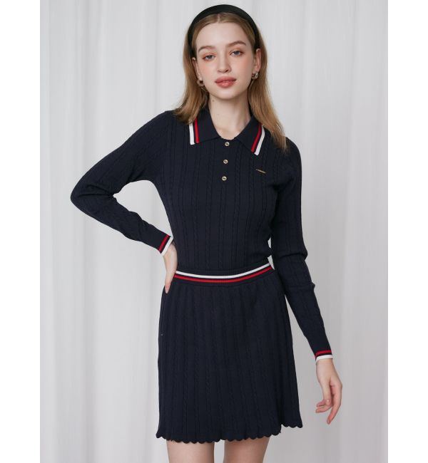 CALNAMUR「MINI CABLE LINE KNIT SK/ミニケーブルライクニットミニスカート」|スカート|