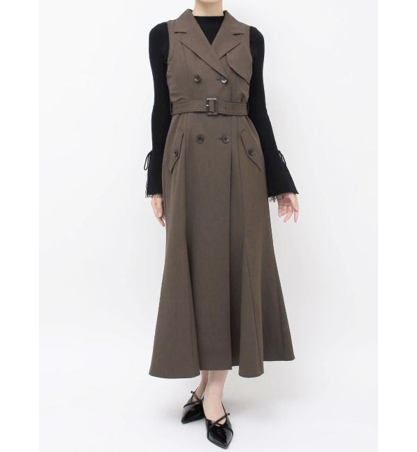dazzlin「【WEB限定カラーあり】トレンチディティールジレワンピース」|ワンピース|