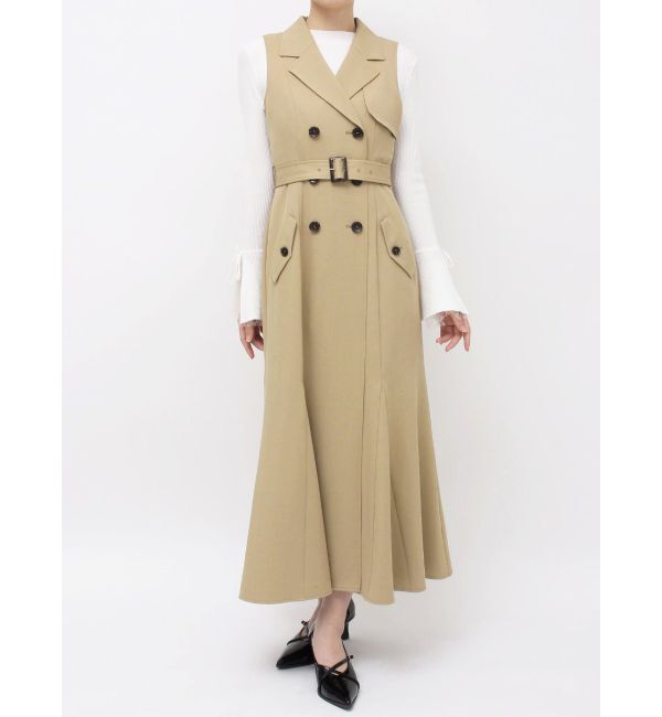 dazzlin「【WEB限定カラーあり】トレンチディティールジレワンピース」|ワンピース|