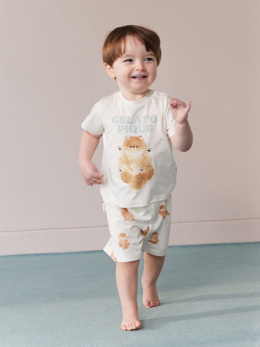GELATO PIQUE KIDS & BABY「【ラッピング済み】【BABY】ドッグワンポイントTシャツ&ショートパンツSET」|その他ベビー用品|