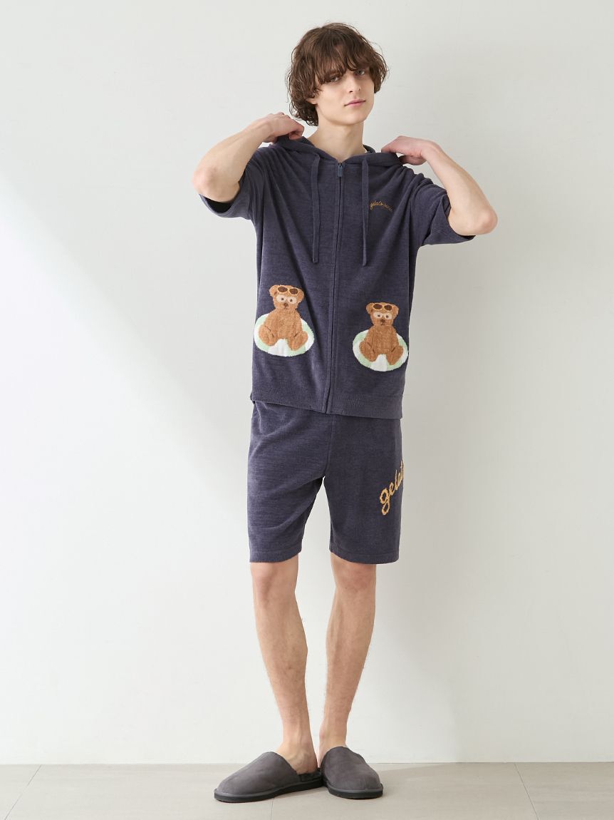 GELATO PIQUE HOMME「【HOMME】 サマーベアジャガード半袖パーカ」|パーカー|