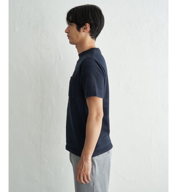 IKKA LOUNGE「冷感リップルボーダーT」|Tシャツ・カットソー|