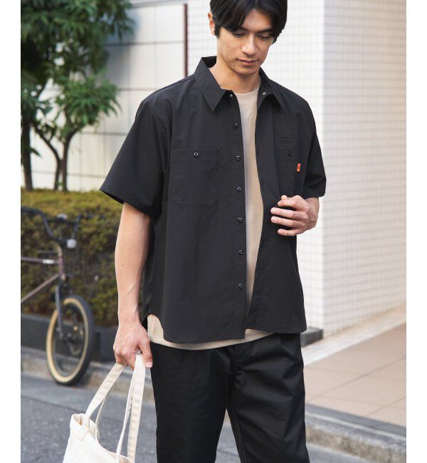 ikka「UNIVERSAL OVERALL ユニバーサルオーバーオール dailyワーカーズシャツ」|シャツ・ブラウス|ブラック
