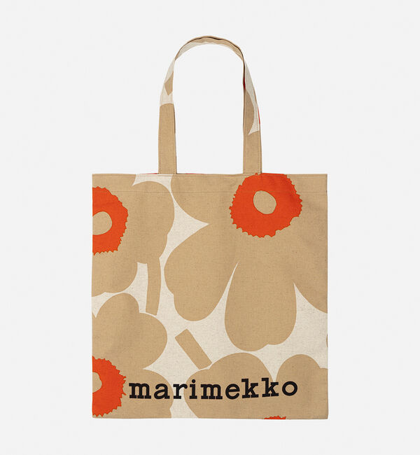 Marimekko「【アジア限定】Vankka Unikko トートバッグ」|トートバッグ|ベージュ&times;オレンジ