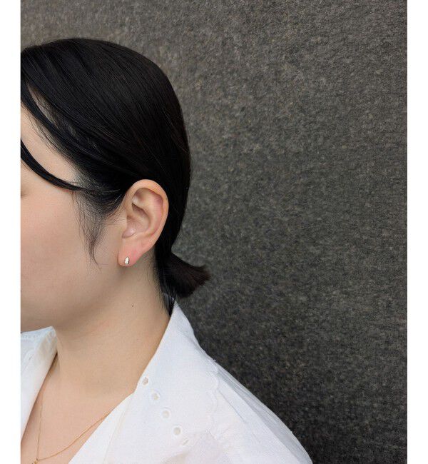 ete「ドロップ キュービック ピアス」|ピアス|