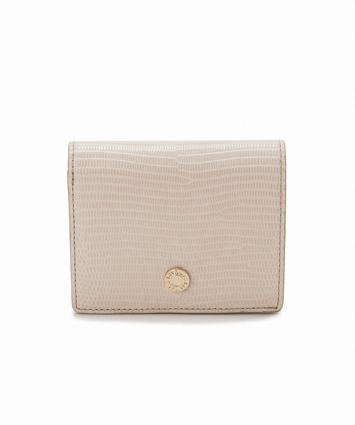 TOPKAPI 「【ドラマ着用】【TOPKAPI】 イタリアンレザー リザード型押し 二つ折り 財布 LUCIA ルチア」|財布|ペールベージュ