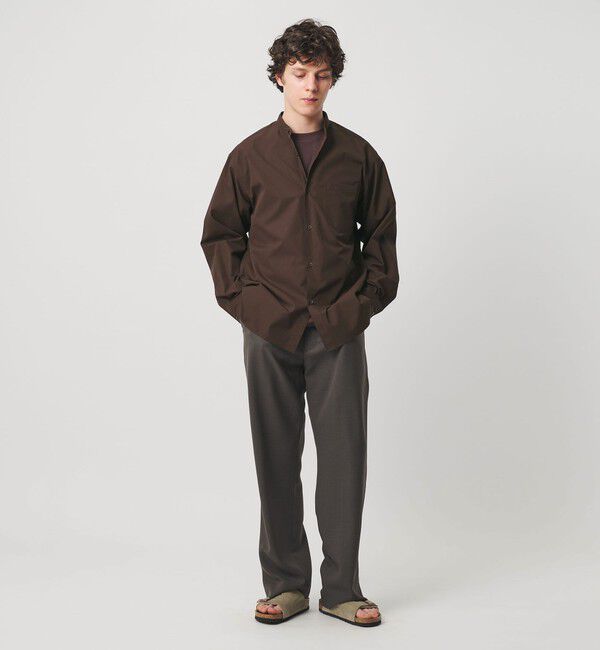 UNITED ARROWS「カリビアーナミルズ ポプリン バンドカラーシャツ」|シャツ・ブラウス|
