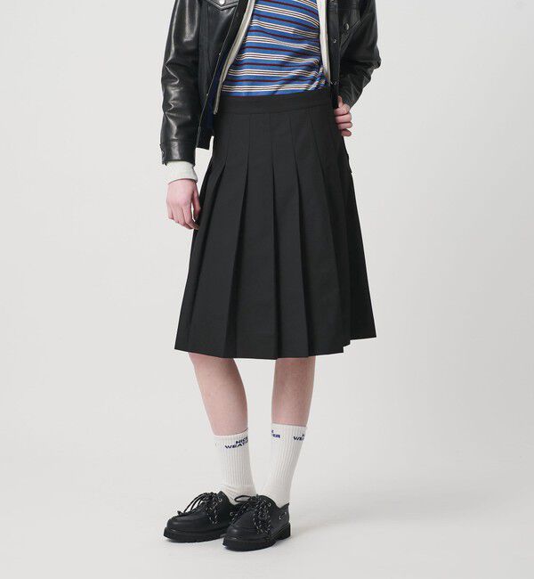 NICE WEATHER「＜NICE WEATHER＞トロ プリーツスカート」|スカート|BLACK