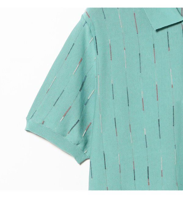 BEAMS PLUS「Knit Polo Kasuri Stripe」|ポロシャツ|