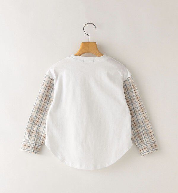 SHIPS KIDS「SHIPS KIDS:100～130cm / チェックシャツ コンビ カットソー」|Tシャツ・カットソー|