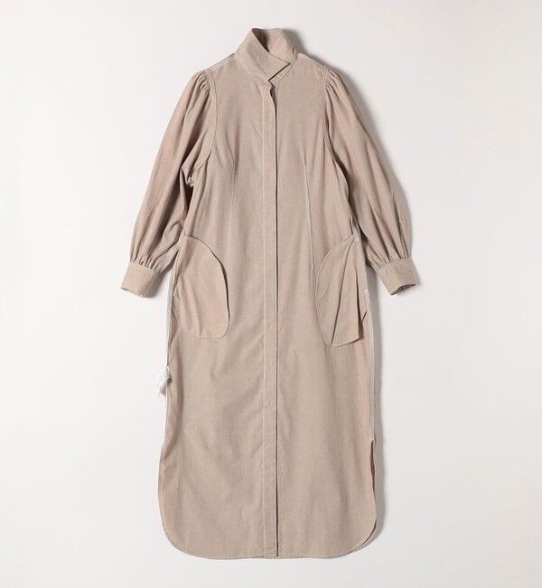 quaranciel「quaranciel:〈洗濯機可能〉シャンブレー パフ ロング シャツ ワンピース」|ワンピース|
