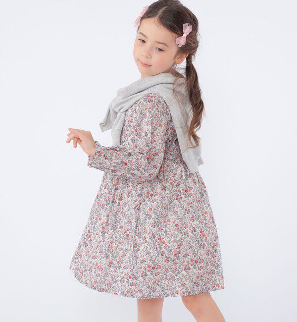 SHIPS KIDS「SHIPS KIDS:100～130cm / リバティ 長袖 ワンピース」|ワンピース|