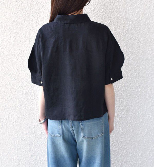 SHIPS Colors 「SHIPS Colors:〈洗濯機可能〉ユーロリネン (EURO Linen) ボクシー パフスリーブ シャツ◇」|シャツ・ブラウス|
