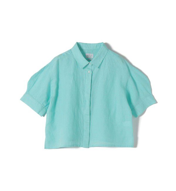 SHIPS Colors 「SHIPS Colors:〈洗濯機可能〉ユーロリネン (EURO Linen) ボクシー パフスリーブ シャツ◇」|シャツ・ブラウス|ライトブルー
