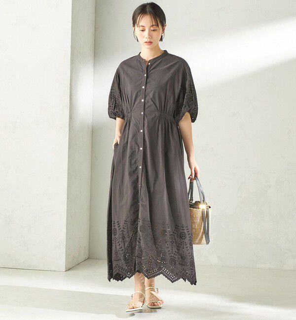 SHIPS for women「【SHIPS別注】Fanaka:〈手洗い可能〉シフリー ウエスト ギャザー ワンピース」|ワンピース|