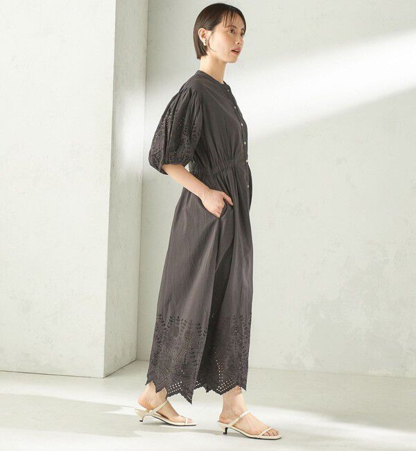 SHIPS for women「【SHIPS別注】Fanaka:〈手洗い可能〉シフリー ウエスト ギャザー ワンピース」|ワンピース|