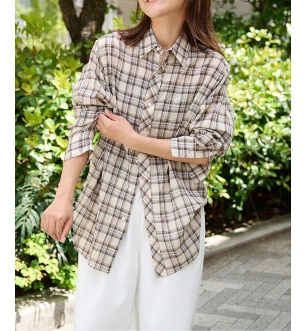 OUTDOOR PRODUCTS Usual Things「≪予約≫コットンボイルワッシャーチェックシャツ」|シャツ・ブラウス|