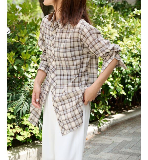 OUTDOOR PRODUCTS Usual Things「≪予約≫コットンボイルワッシャーチェックシャツ」|シャツ・ブラウス|