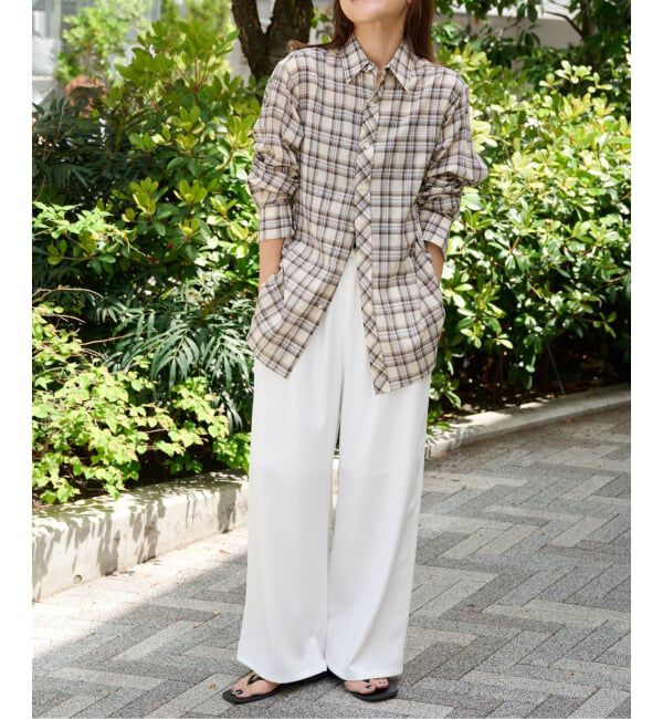 OUTDOOR PRODUCTS Usual Things「≪予約≫コットンボイルワッシャーチェックシャツ」|シャツ・ブラウス|