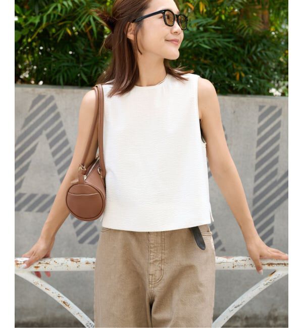 OUTDOOR PRODUCTS Usual Things「≪予約≫コットンサッカーノースリブラウス」|シャツ・ブラウス|