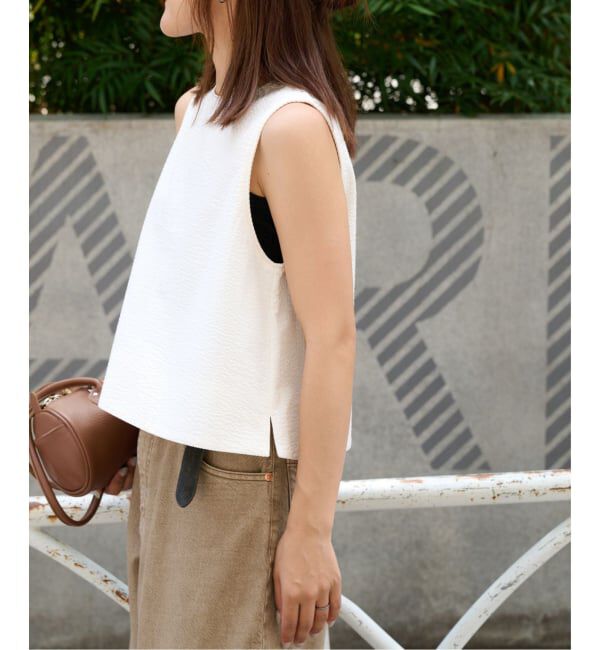 OUTDOOR PRODUCTS Usual Things「≪予約≫コットンサッカーノースリブラウス」|シャツ・ブラウス|