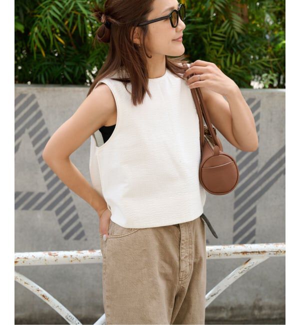 OUTDOOR PRODUCTS Usual Things「≪予約≫コットンサッカーノースリブラウス」|シャツ・ブラウス|
