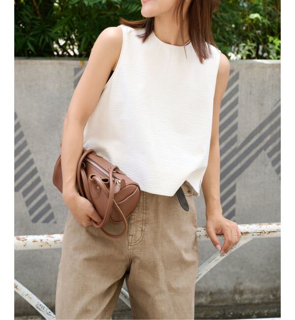 OUTDOOR PRODUCTS Usual Things「≪予約≫コットンサッカーノースリブラウス」|シャツ・ブラウス|ホワイト