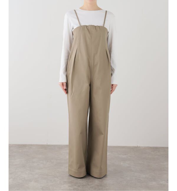 IENA LA BOUCLE「IENA LA BOUCLE コットンギャバジンベアオールインワン」|オールインワン|
