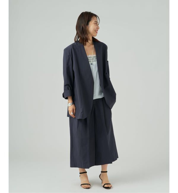 VERMEIL par iena「《手洗い可》Dry Touch Collarless ジャケット」|ノーカラージャケット|