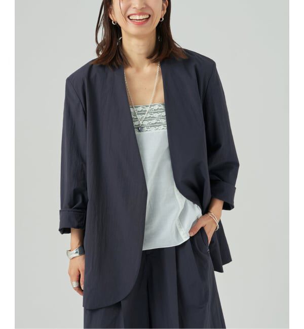 VERMEIL par iena「《手洗い可》Dry Touch Collarless ジャケット」|ノーカラージャケット|