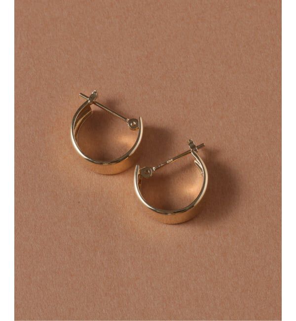 Lilas by Spick&Span「12mmボートフープピアス K10（両耳）」|ピアス|