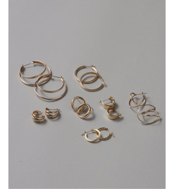 Lilas by Spick&Span「12mmボートフープピアス K10（両耳）」|ピアス|