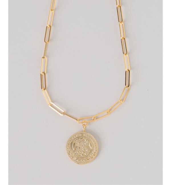 NOBLE「chibi jewels/チビジュエルズ rectangle chain Mex Coin Necklace」|ネックレス|