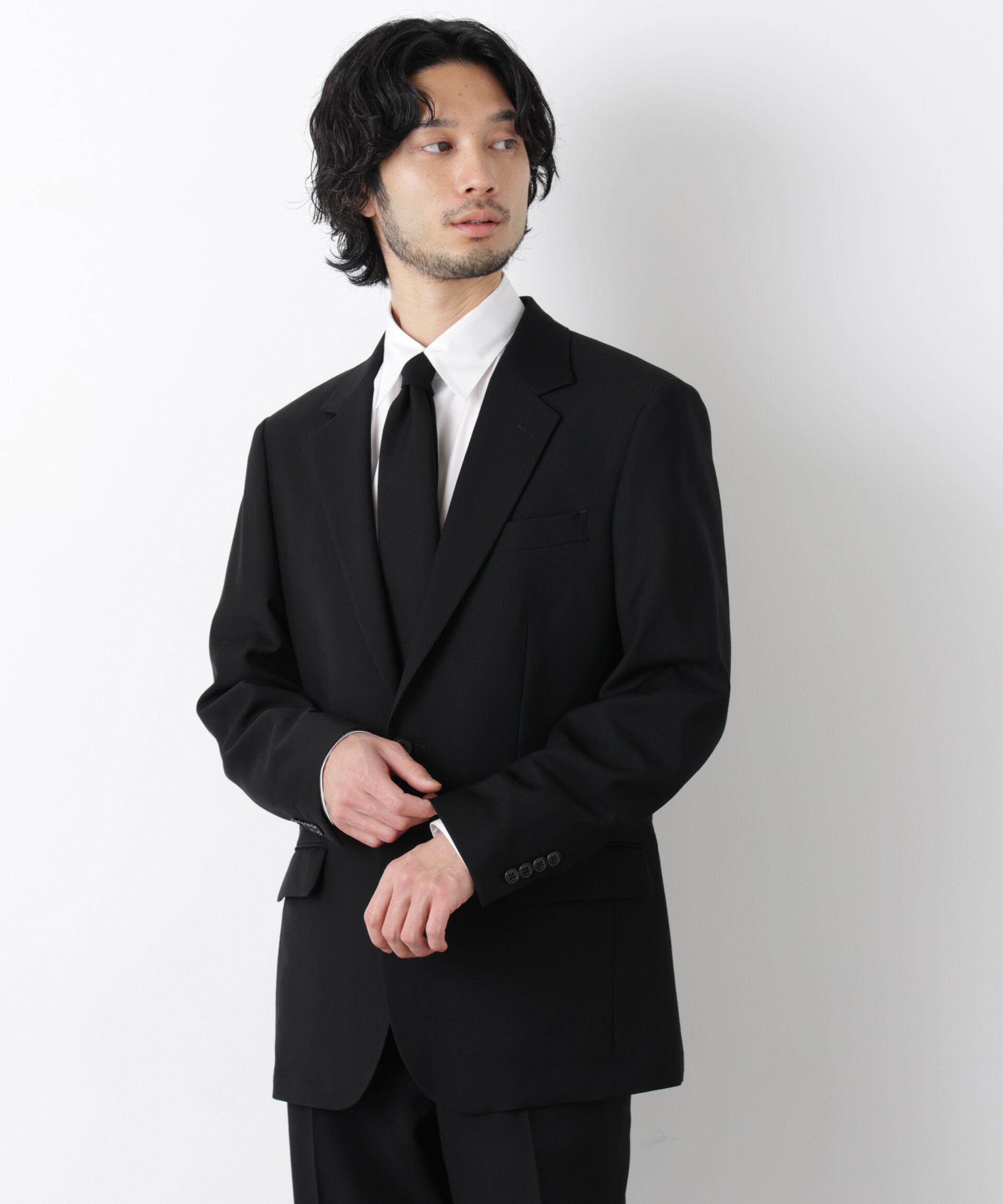 nano･universe「｢Damerino Formal｣ ﾌﾞﾗｯｸﾌｫｰﾏﾙｵｰﾙｼｰｽﾞﾝｼﾞｬｹｯﾄ(ｾ  」|スーツ|