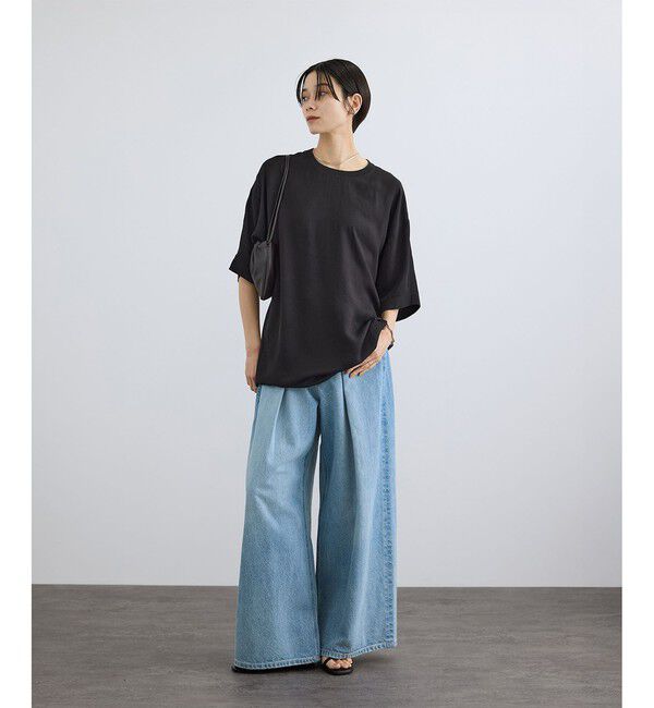 SALON adam et rope'「【WEB限定】フロントタックデニムパンツ」|デニム|